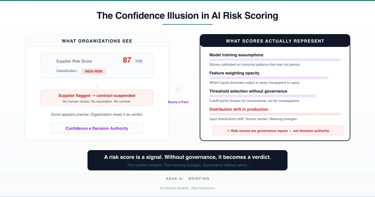 The Confidence Illusion in AI Risk Scoring Systems