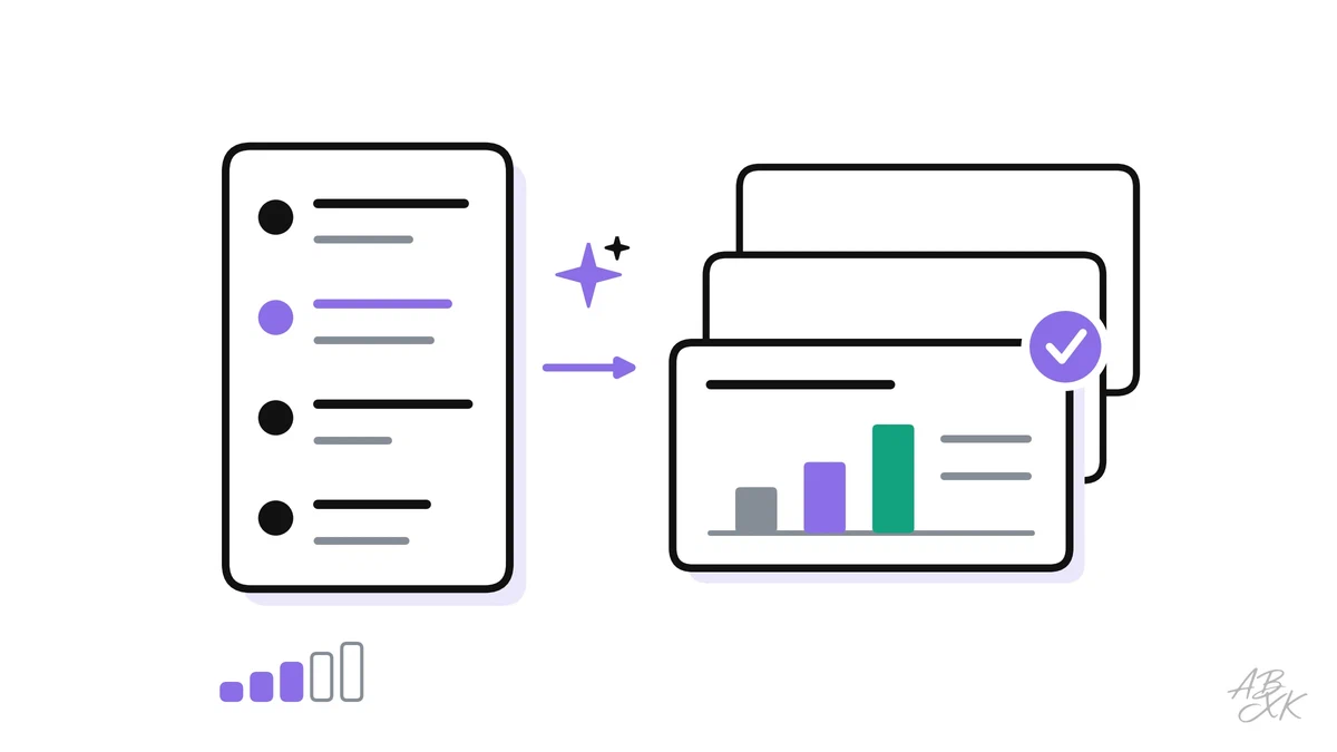 Build a presentation with AI in five steps: message and outline first, then generated slides, fixed charts and data, speaker notes and an accessibility check.