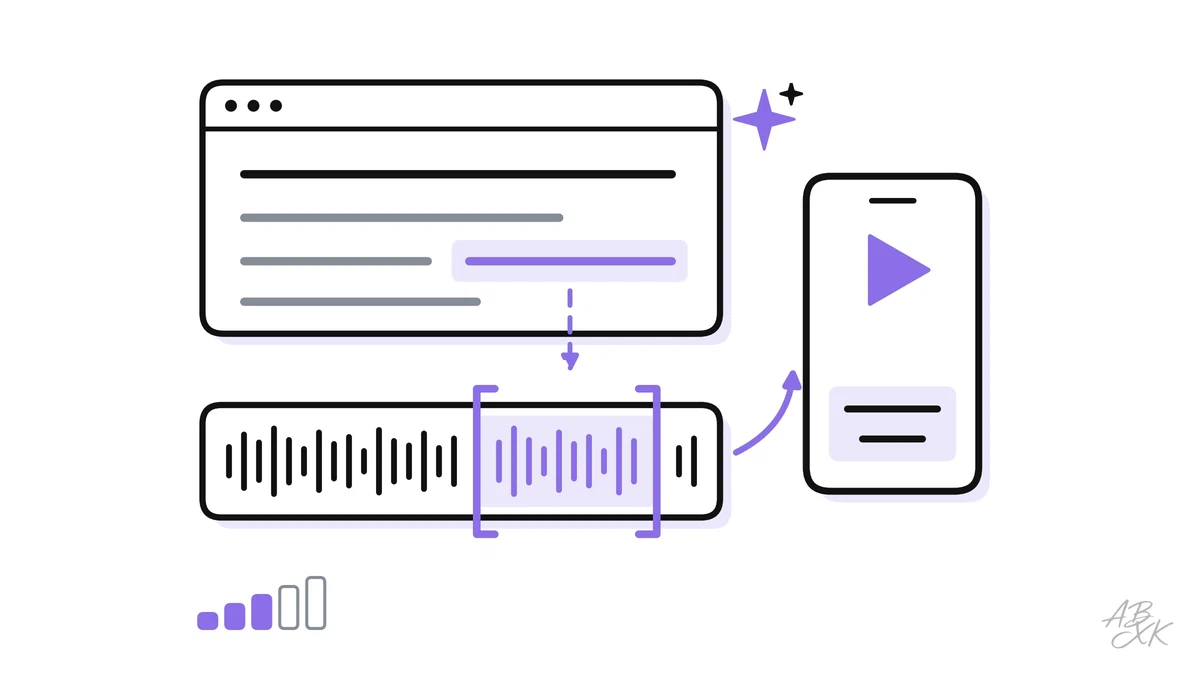 Edit recordings through the transcript, remove filler words, clean up the sound, add captions and cut clips — with consent rules and checks before you publish.