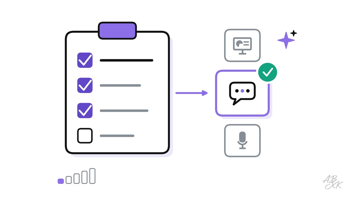 Eight questions to ask before you sign up for an AI tool, a quick way to filter our tool comparison, a one-week test plan and a decision table.