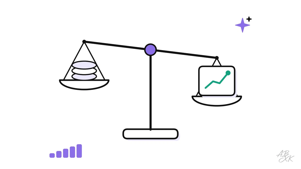 Calculate the ROI of AI at work: benefits in money, the full cost, attribution with a comparison group, a worked example, payback and an honest report.