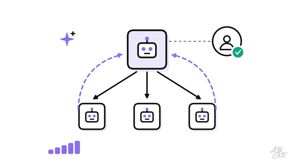 When several AI agents beat one: orchestrator-worker, pipeline, review and shared-memory patterns, error compounding, cost, tracing and human checkpoints.