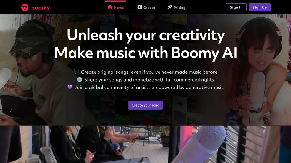 Boomy — image from the vendor's website