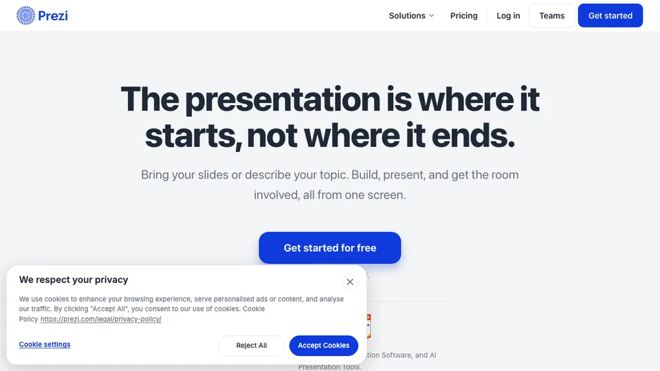 Prezi — image from the vendor's website