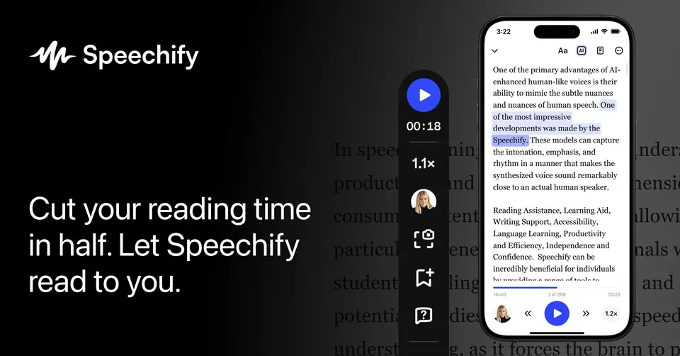 Speechify — image from the vendor's website